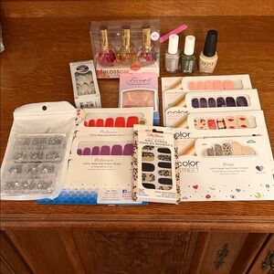 Color Street, sally hanson and Nail Art Set, scented cuticle oil.